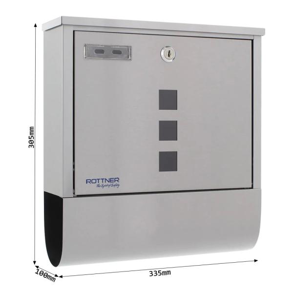 Rottner Briefkasten Costa Inox T06046